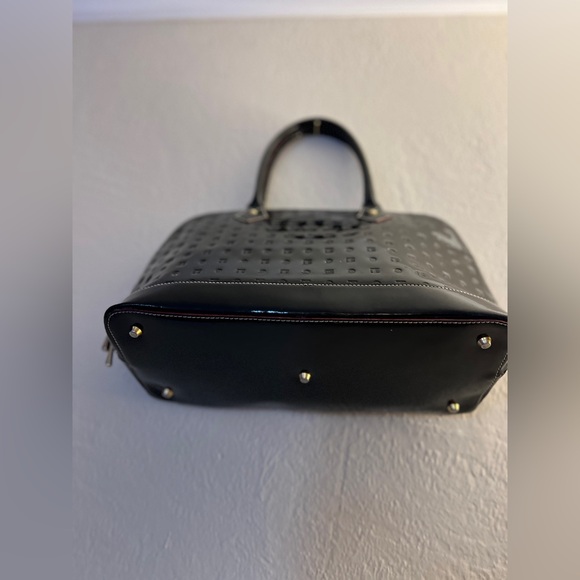 Arcadia Black Patent Leather Satchel – Made in Italy – Red Lining - Picture 2 of 4